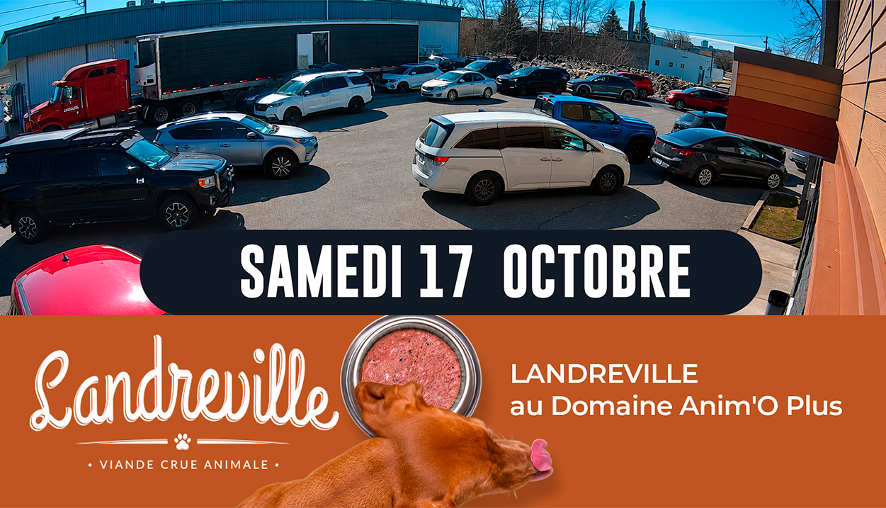 Point de cueillette LANDREVILLE le samedi 17 octobre en avant midi. Profitez aussi pour découvrir la boutique pour animaux, et tous nos services pour le bien-être de vos compagnons poilus
